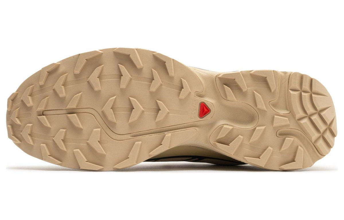 Salomon XT-6 GTX Khaki Sneakers with Black Geometric Details