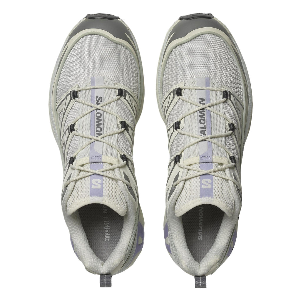 Salomon XT-6 Expanse Light Gray Sneakers with Lavender Accents