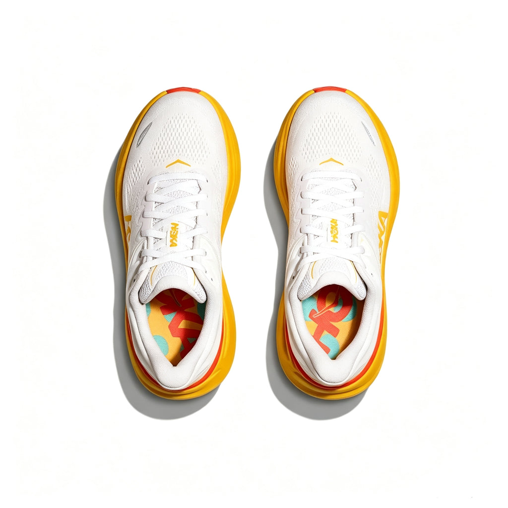 HOKA Bondi 9 White - Yellow