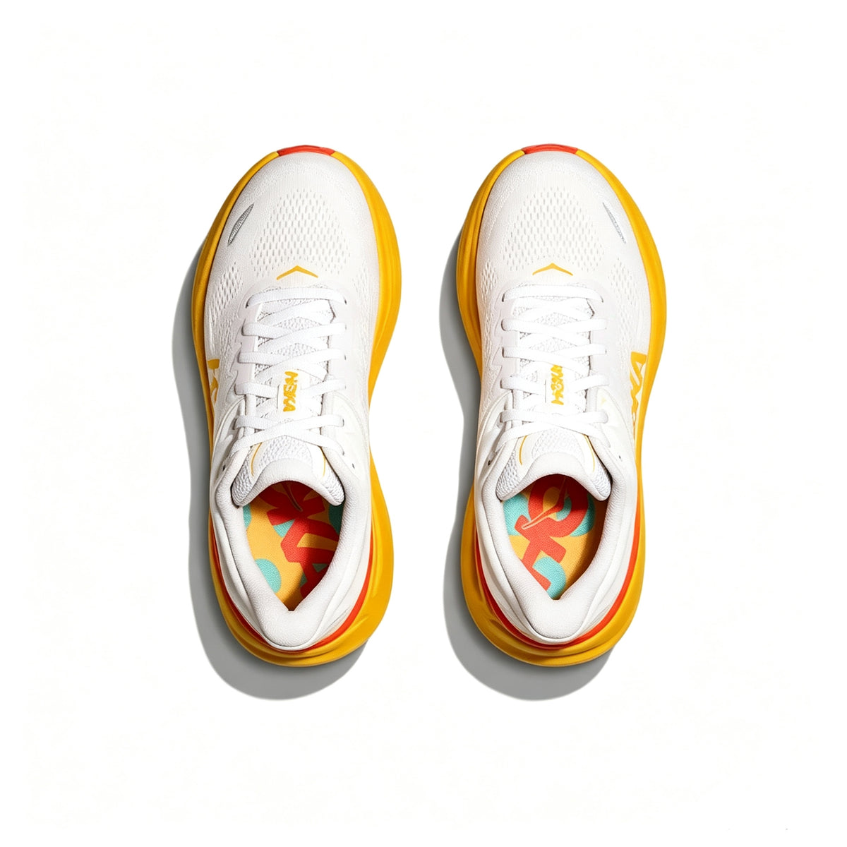 HOKA Bondi 9 White - Yellow