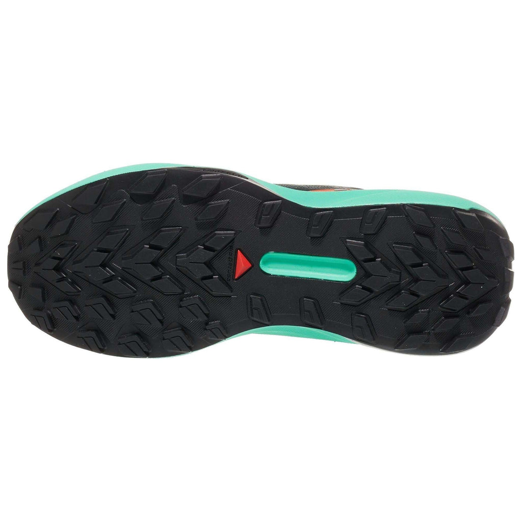 Salomon Genesis Black / White Sneakers with Mint Sole and Orange Accents