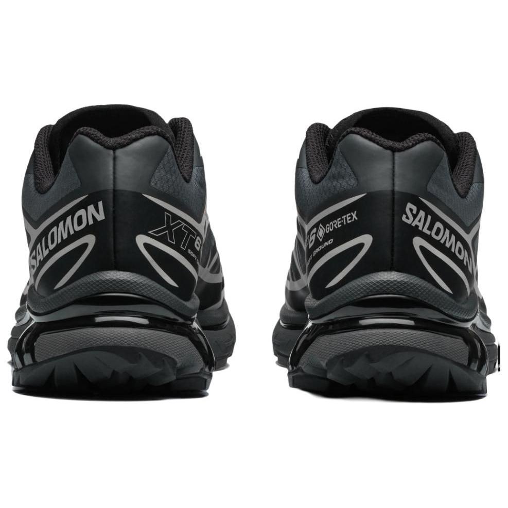 Salomon XT-6 GORE-TEX Charcoal / Black Sneakers with Silver-Gray Details
