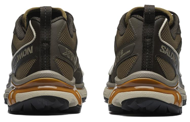 Salomon XT-6 Expanse Olive / Cream Sneakers with Ochre Sole Accents