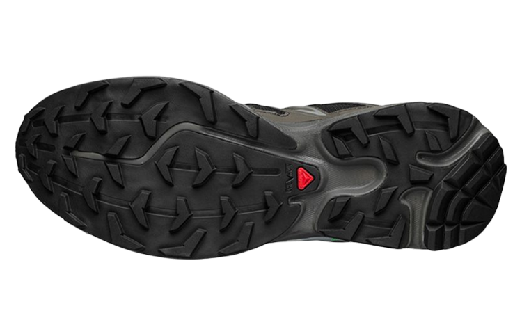 Salomon XT-6 Expanse Black / Gray Sneakers with Green Accents