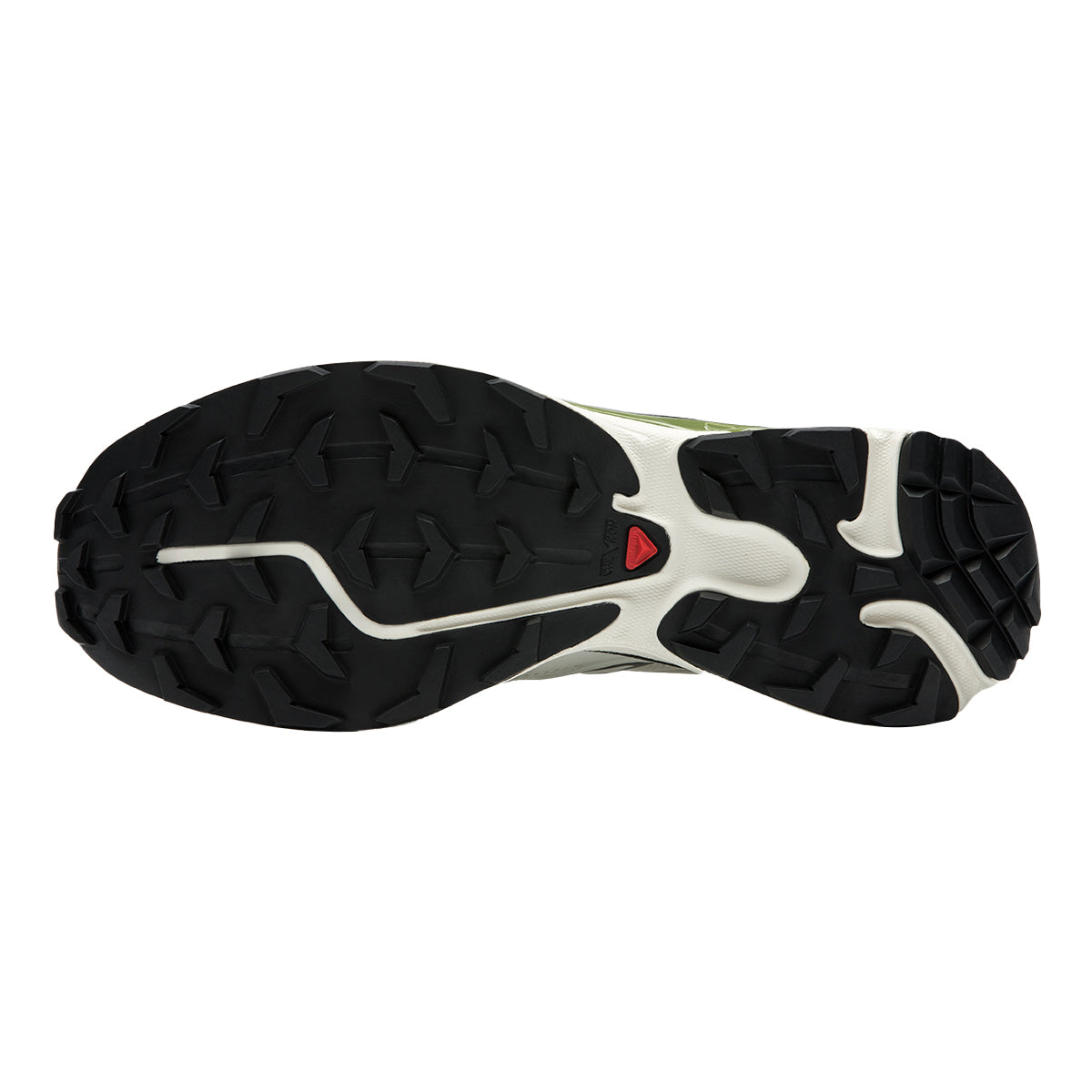 Salomon XT-6 Expanse Canvas Cream Sneakers with Olive Sole Accents