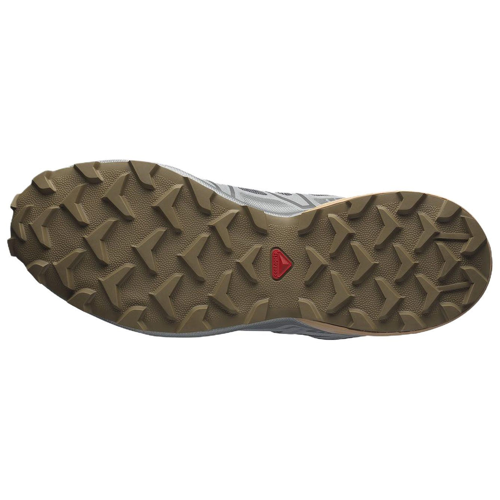 Salomon Speedcross 3 Gray Sneakers with Lime Accents and Beige Heel Sole
