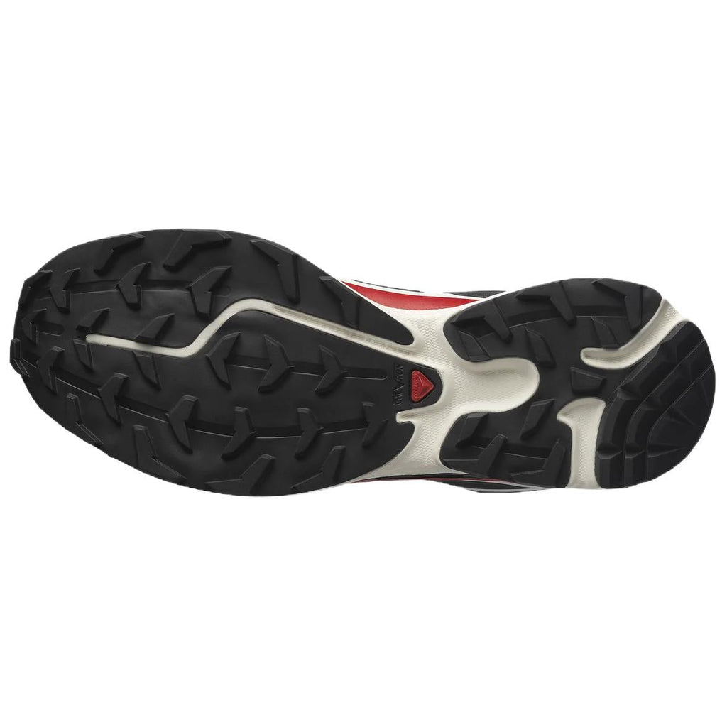 Salomon XT-6 GTX Black / Red Sneakers with White Graphics