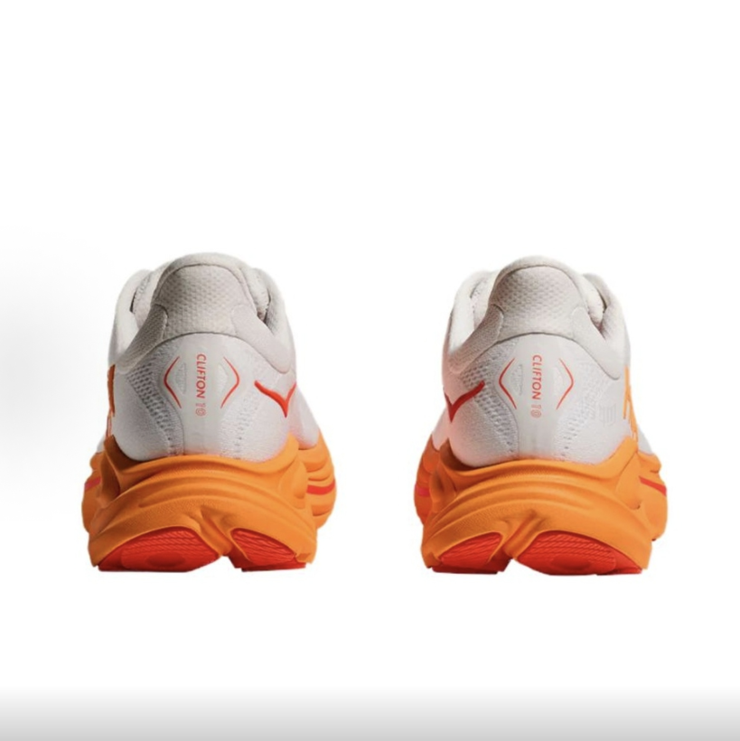 HOKA Clifton 10 White - Orange