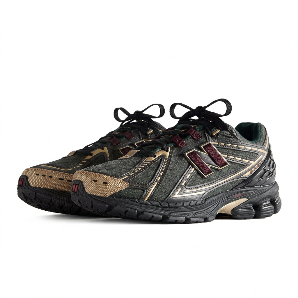 KITH × New Balance 1906R Black - Gold - Burgundy