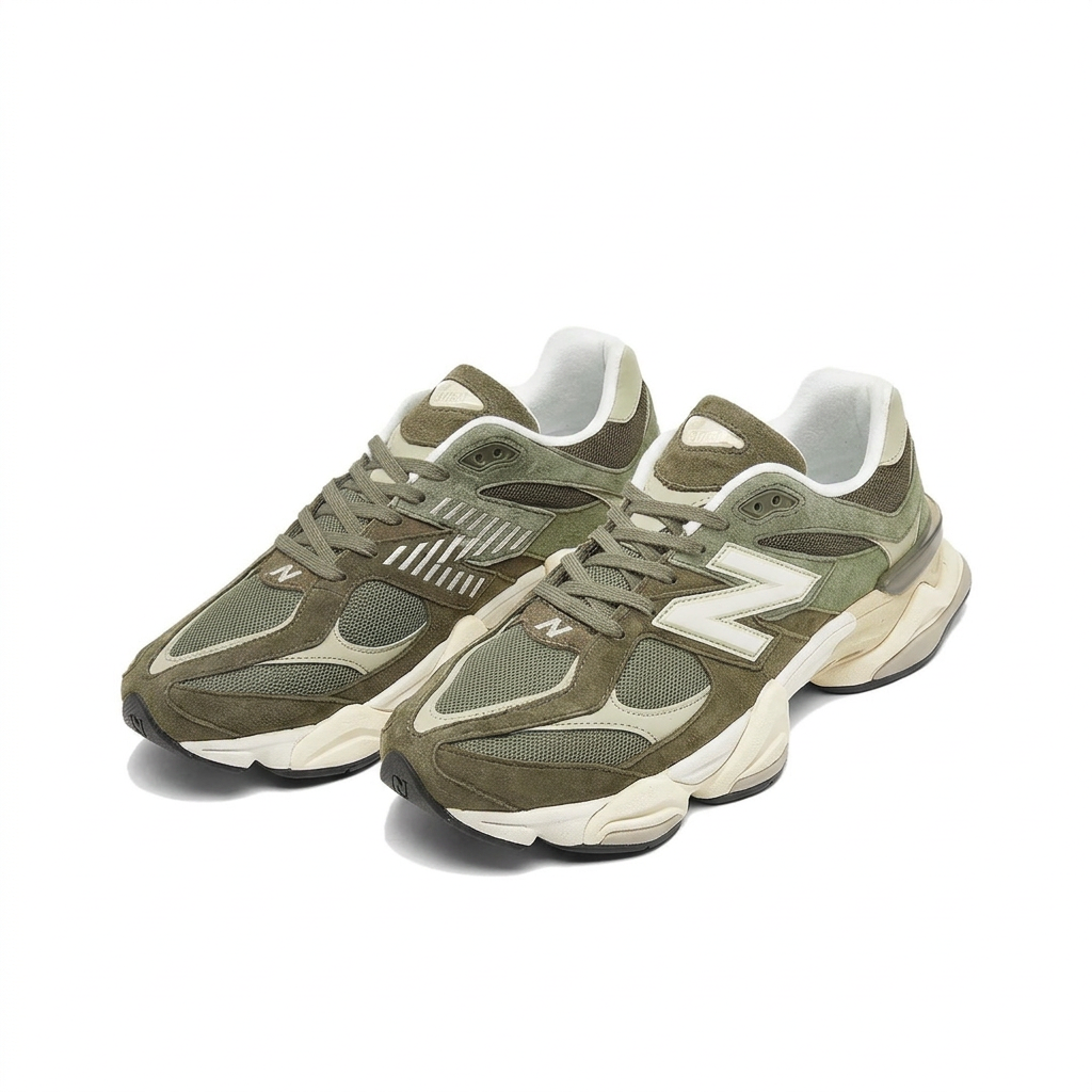New Balance 9060 Olive Green - Cream