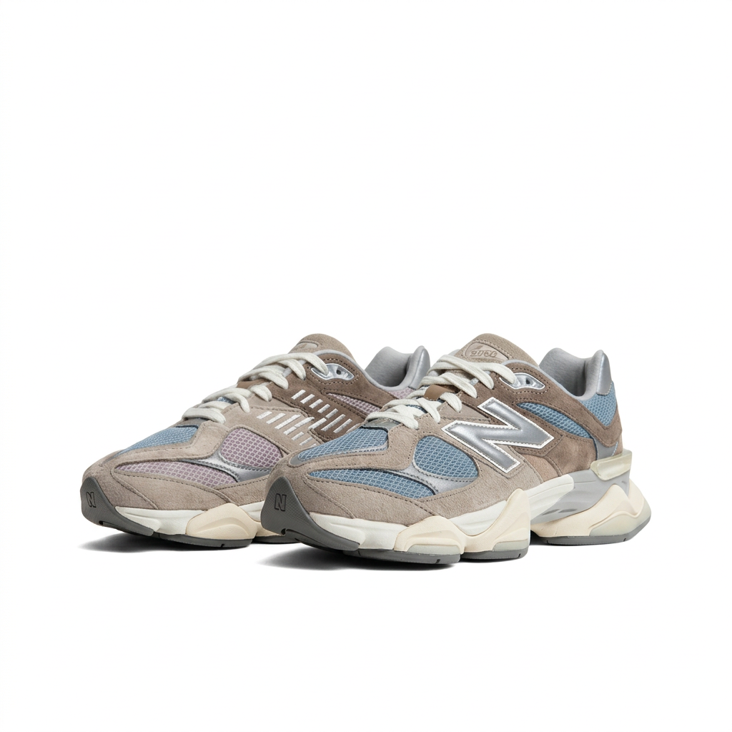 New Balance 9060 Taupe - Light Blue