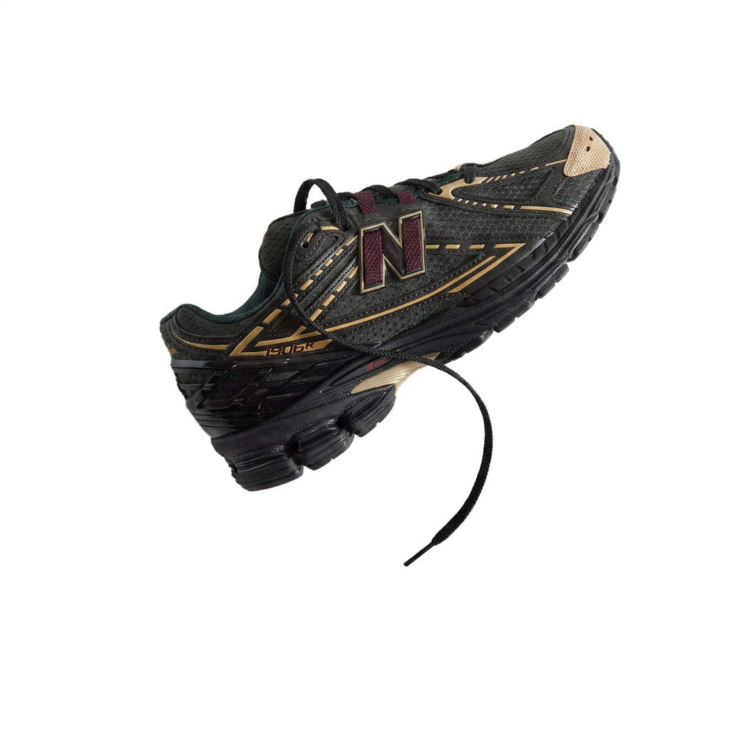 KITH × New Balance 1906R Black - Gold - Burgundy
