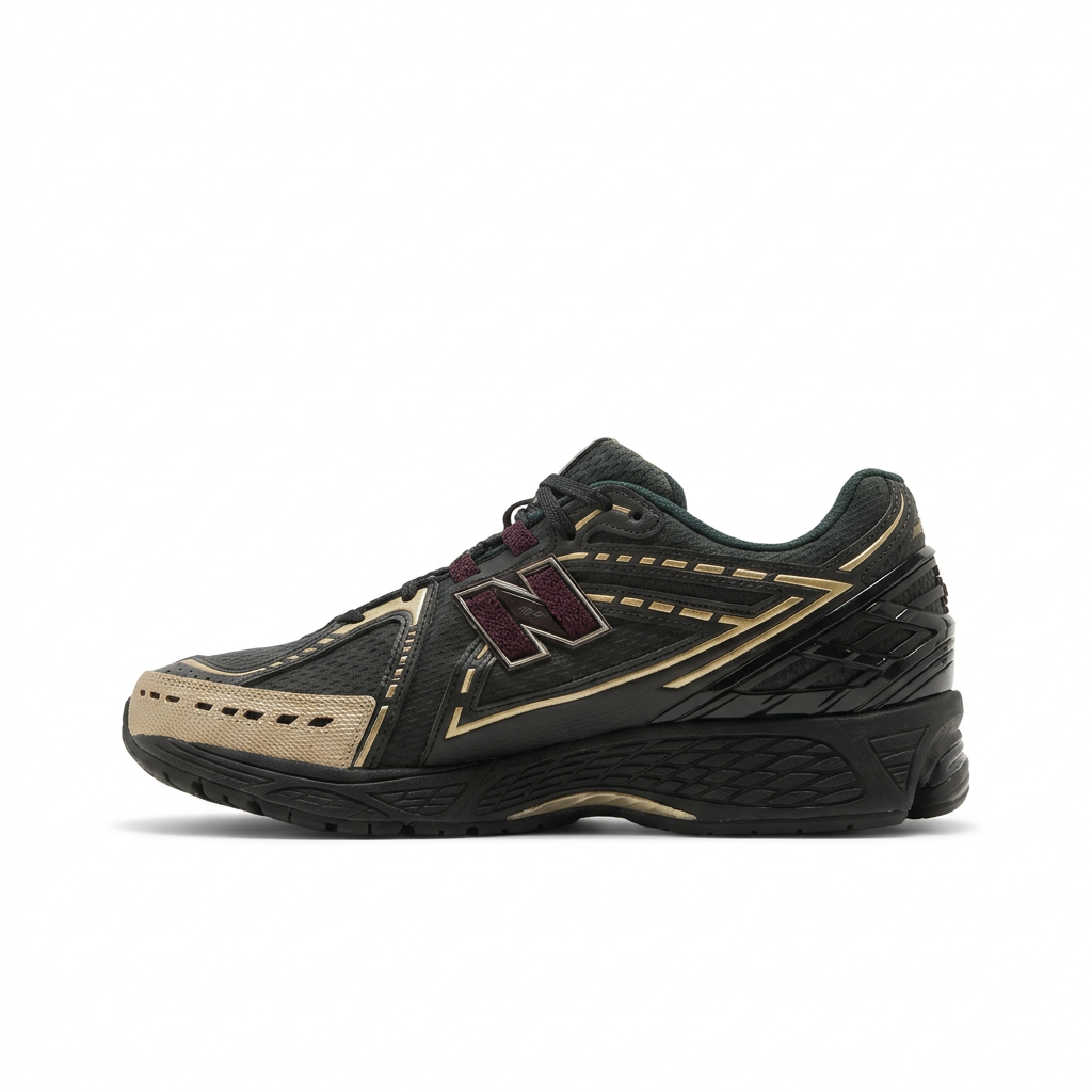 KITH × New Balance 1906R Black - Gold - Burgundy