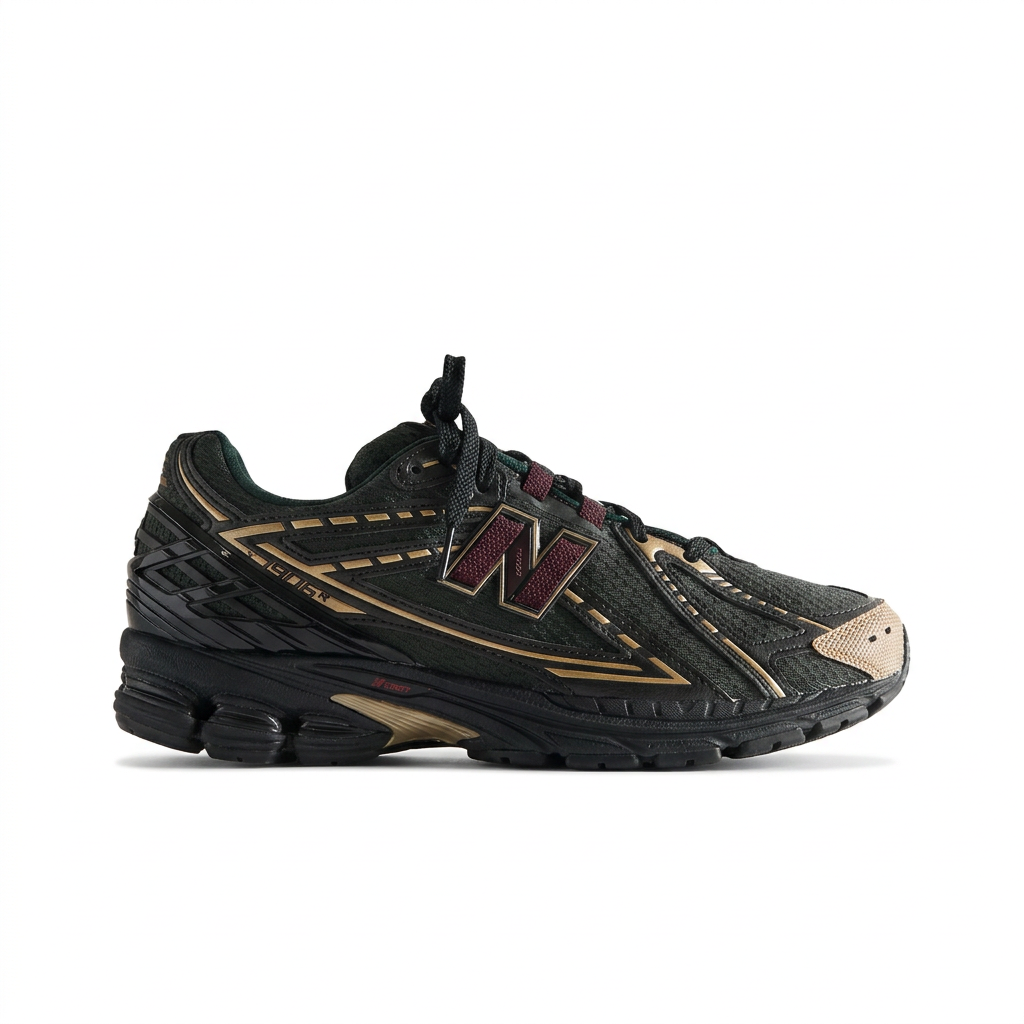 KITH × New Balance 1906R Black - Gold - Burgundy