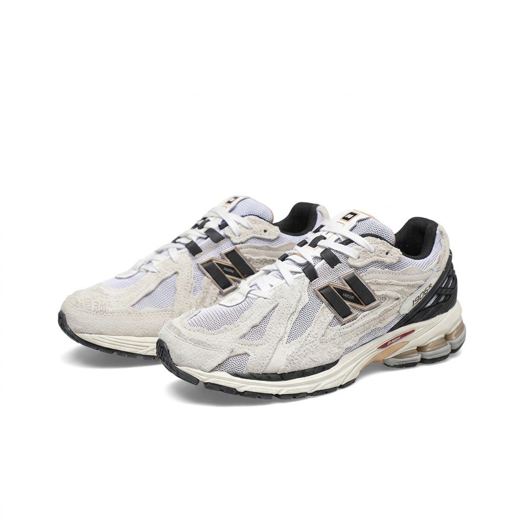New Balance 1906R Cream - Black pair on white