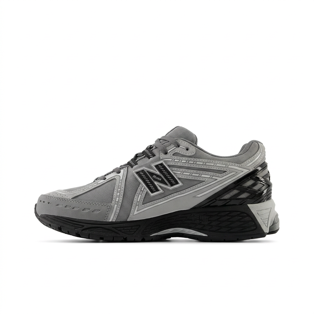 New Balance 1906R Grey - Black inner side view on white