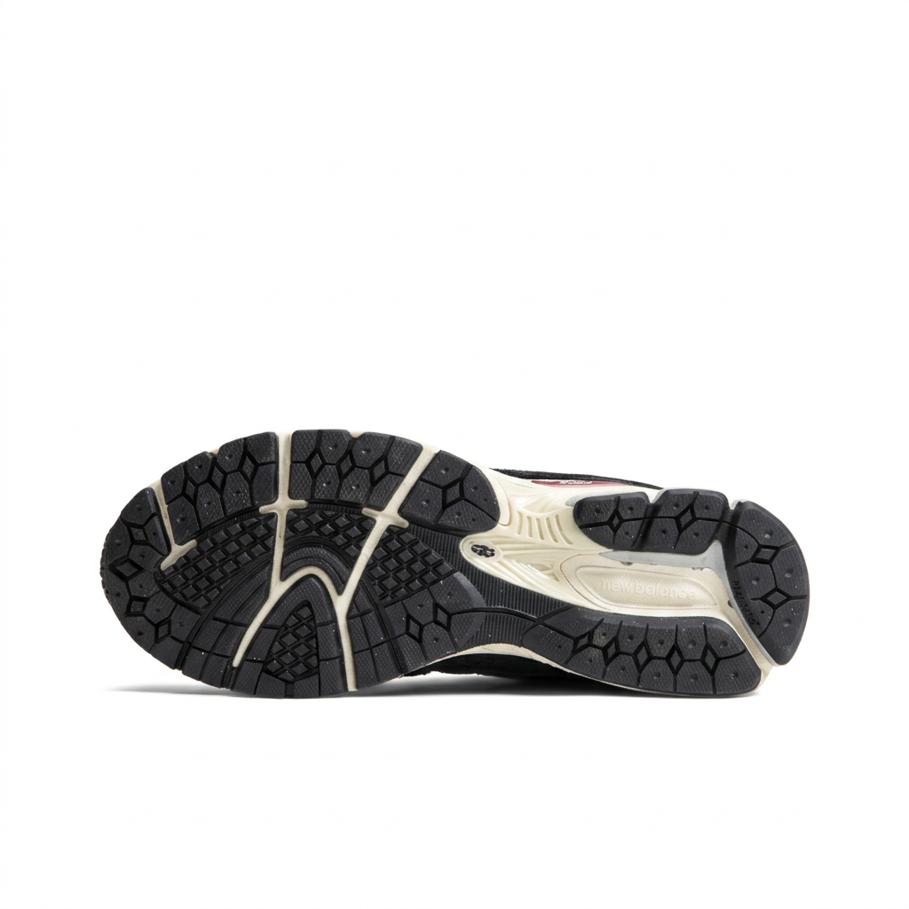 New Balance 1906R Black - Cream outsole on white background